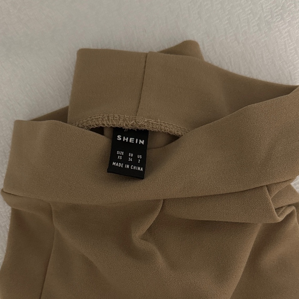 SHEIN Camel High Waisted Pants